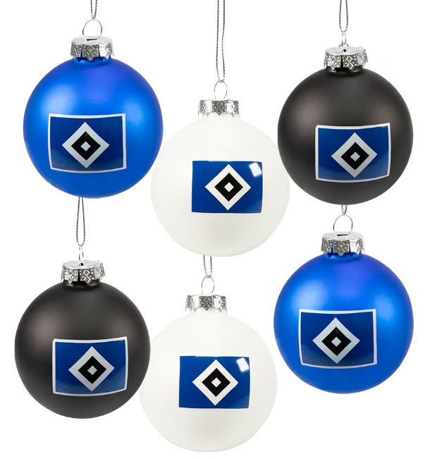 HSV Christbaumkugeln 6er Set