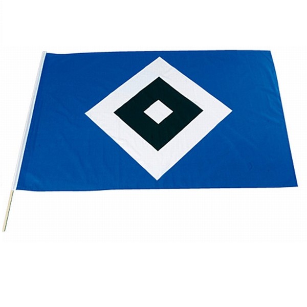 HSV Fahne 'Raute' 40x60cm mit Stock