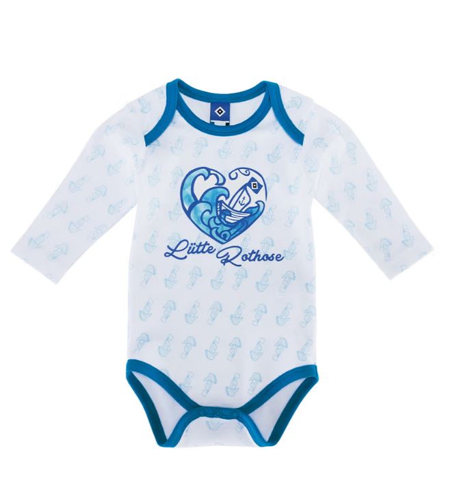 HSV Body Longsleeve Baby "Lütte Rothose"